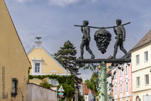 Typical small town Poysdorf - wine center, Lower Austria, Austria photo