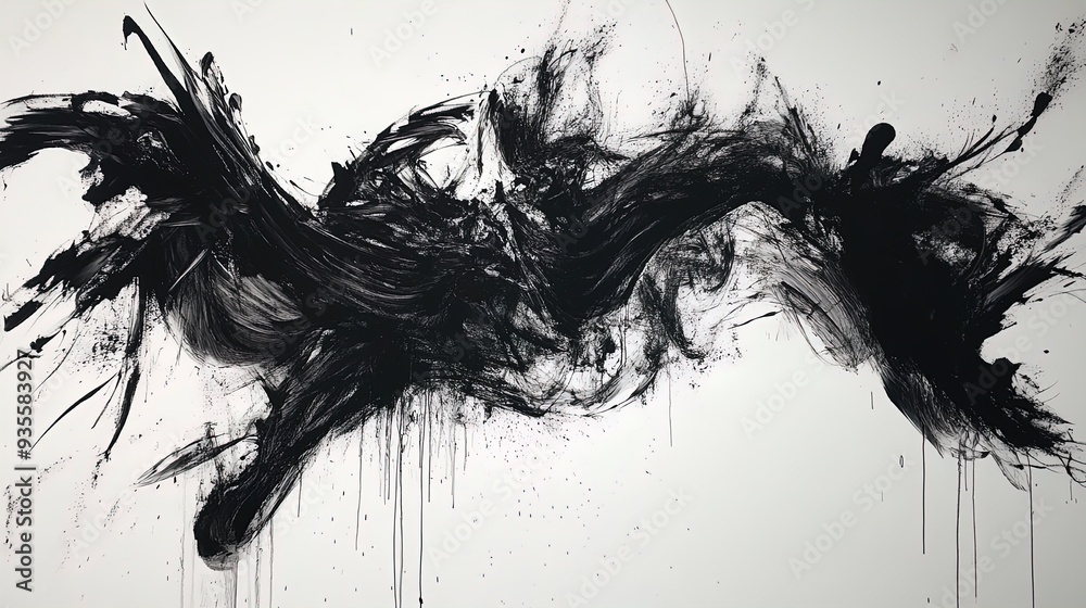Dynamic Black Ink Strokes: A Bold Statement Piece for Your Creative Space – Ideal as a Sporty Poster Enhancing Energy and Spontaneity in Any Modern Interior Dynamic Black Ink Strokes: A Bold Statement Piece for Your Creative Space – Ideal as a Sporty Poster Enhancing Energy and Spontaneity in Any Modern Interior