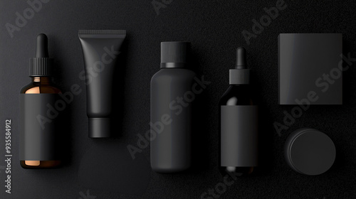 masculine male skincare branding set blank label mockup brand identity background podium pedestal pillar stand moisturizer creme serum creme elixir copper black background