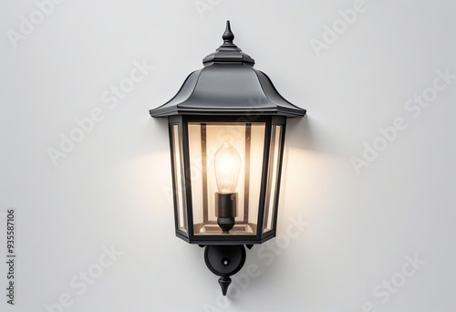 vintage street lamp on the wall