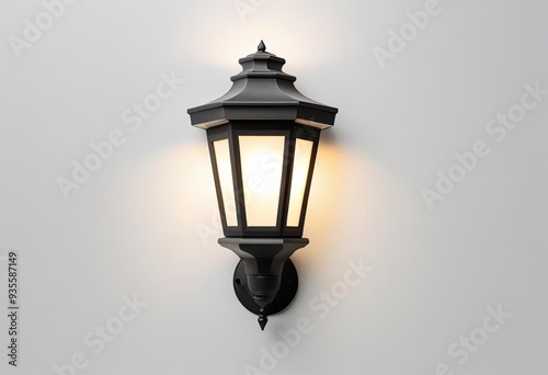 vintage street lamp on the wall