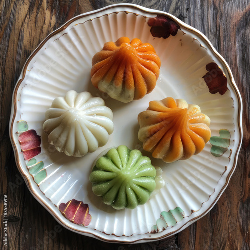 Indian sweets called modak basically made in lord ganesha festival photo