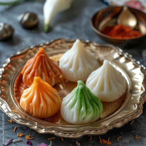 Indian sweets called modak basically made in lord ganesha festival