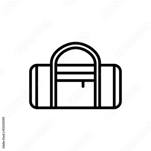 Duffle bag line icon. linear style sign for mobile concept and web design. Sport bag outline vector icon. Symbol, logo illustration. Vector graphics