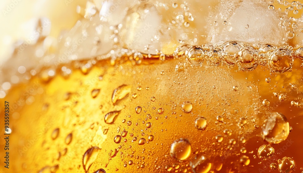 Refreshing close-up of a soda with ice cubes, showcasing the dynamic bubbles and warm amber tones. Ideal for drink-related content and promotional visuals. Refreshing close-up of a soda with ice cubes, showcasing the dynamic bubbles and warm amber tones. Ideal for drink-related content and promotional visuals.