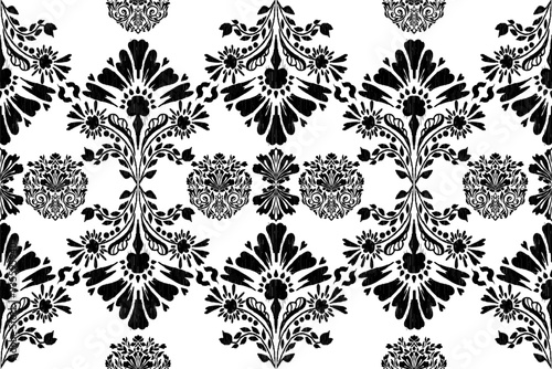 Motifs African boho paisley Floral embroidery Ikat pattern border. Ethnic ikat floral Ethnic Indian Pattern Ikat pattern Ethnic Pattern.Border indian floral Aztec embroidery border seamless patterns.