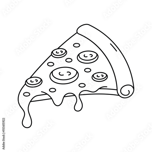 A delicious slice of pizza, ideal for fast food, dining, or Italian cuisine themes