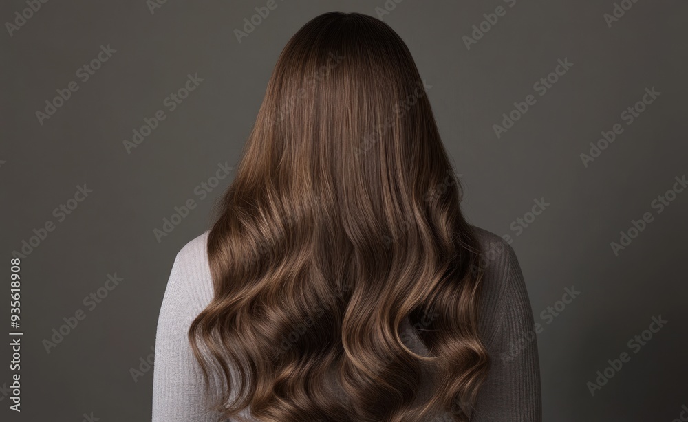 Fototapeta premium Long, Wavy Brown Hair