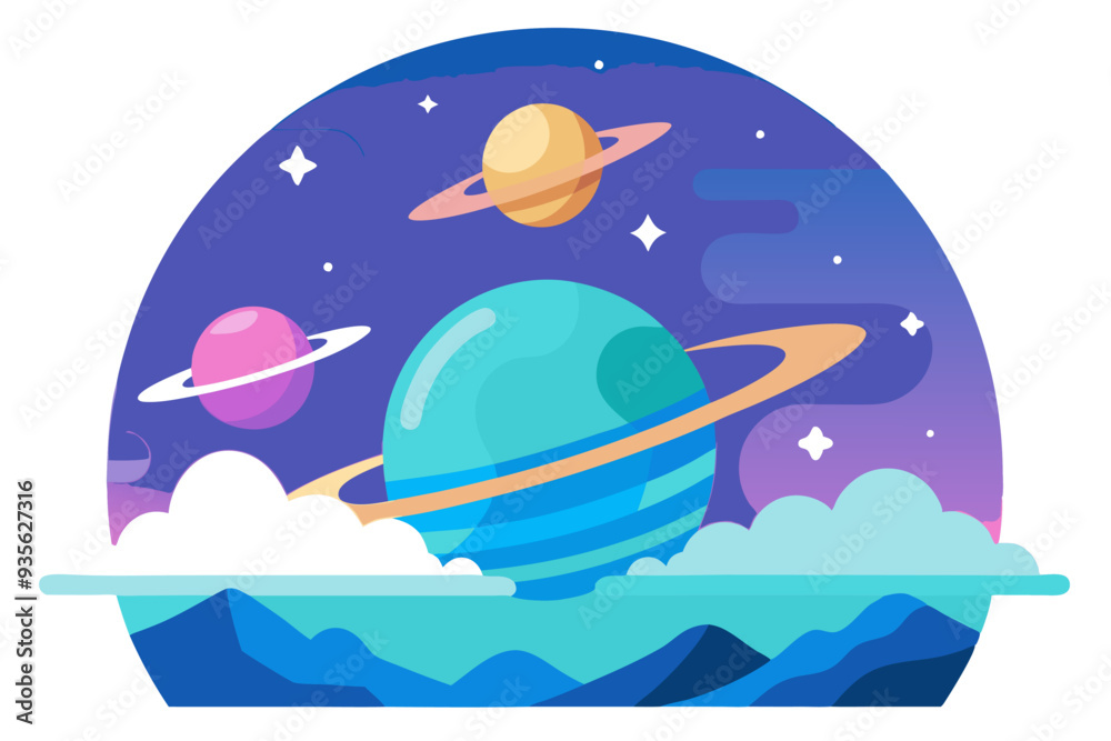 A Cosmic Landscape with Planets, Stars, and Clouds