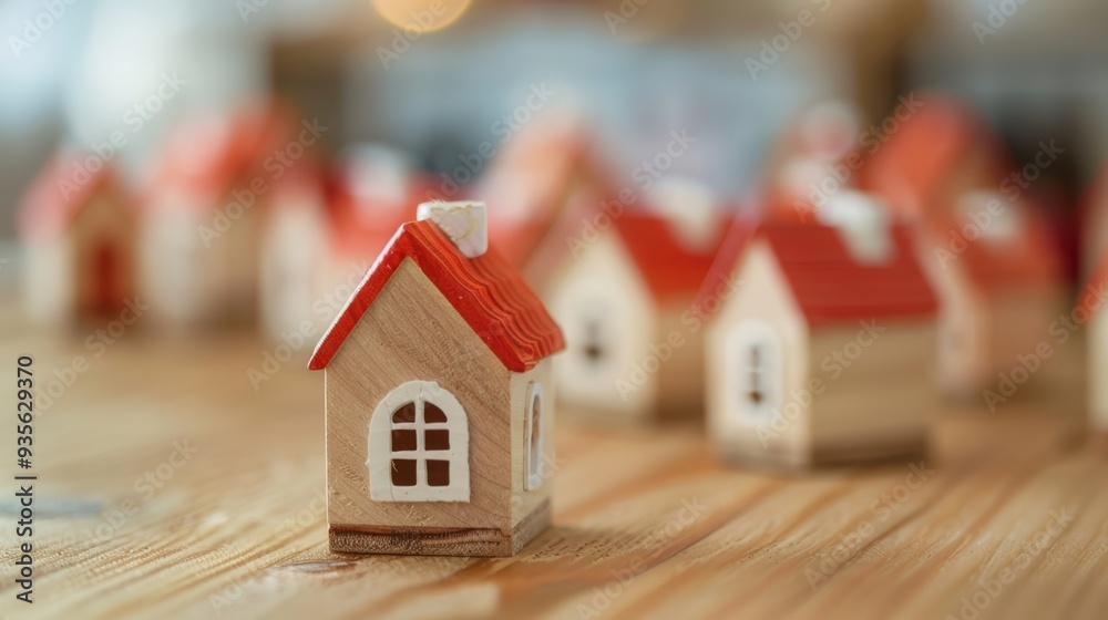 The miniature wooden house The miniature wooden house