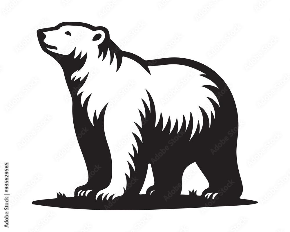 Polar bear silhouettes set, large pack of vector silhouette design, isolated white background ,Grizzly bear or polar bear silhouette flat vector icon for animal wildlife apps and websites Polar bear silhouettes set, large pack of vector silhouette design, isolated white background ,Grizzly bear or polar bear silhouette flat vector icon for animal wildlife apps and websites
