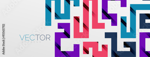 Color bend lines with shadow texture effect. Vector Illustration For Wallpaper, Banner, Background, Card, Book Illustration, landing page