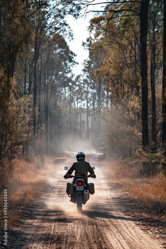 Obraz premium A man riding a motorbike