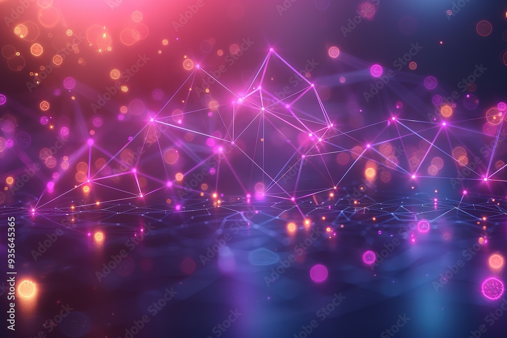 A colorful, abstract background with a lot of dots and lines