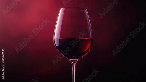 A red wine glass filled to the brim, ready for a toast