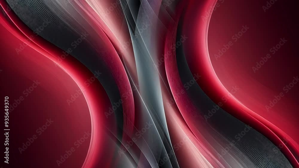 Abstract flowing red waves pattern with blue lines, dynamic and artistic backdrop for wallpaper design 4k Abstract vertical