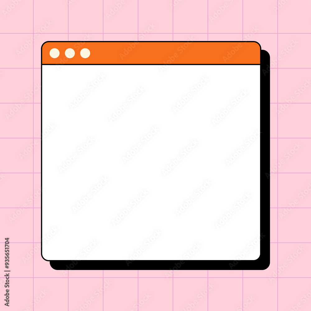 Browser tab png frame, retro style, transparent design Browser tab png frame, retro style, transparent design