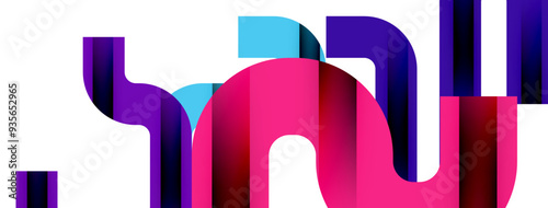 Lines, abstract letter style design background. Geometric vector Illustration For Wallpaper, Banner, Background, Card, Book Illustration, landing page