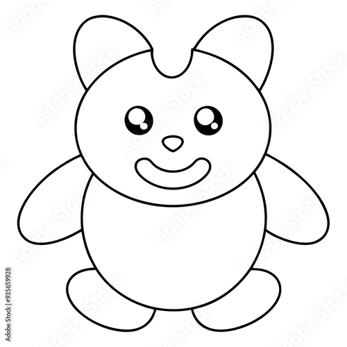 Kids coloring pages line art vector illustration