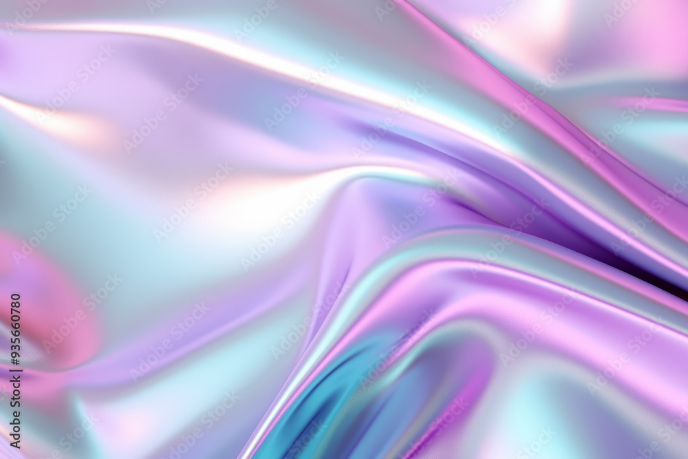 Processed collage of Iridescent fabric trendy cloth holographic texture. Background for banner Processed collage of Iridescent fabric trendy cloth holographic texture. Background for banner
