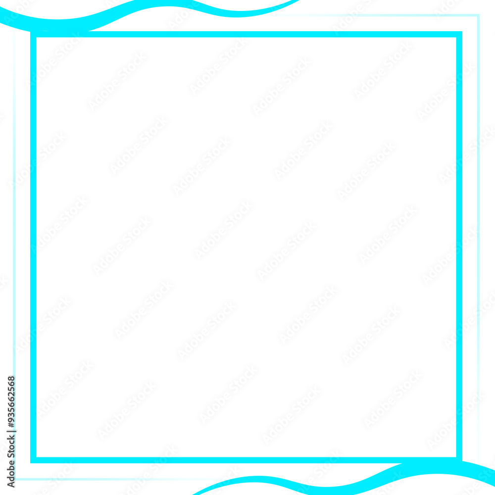 blue square line frame and curve line corner blue square line frame and curve line corner