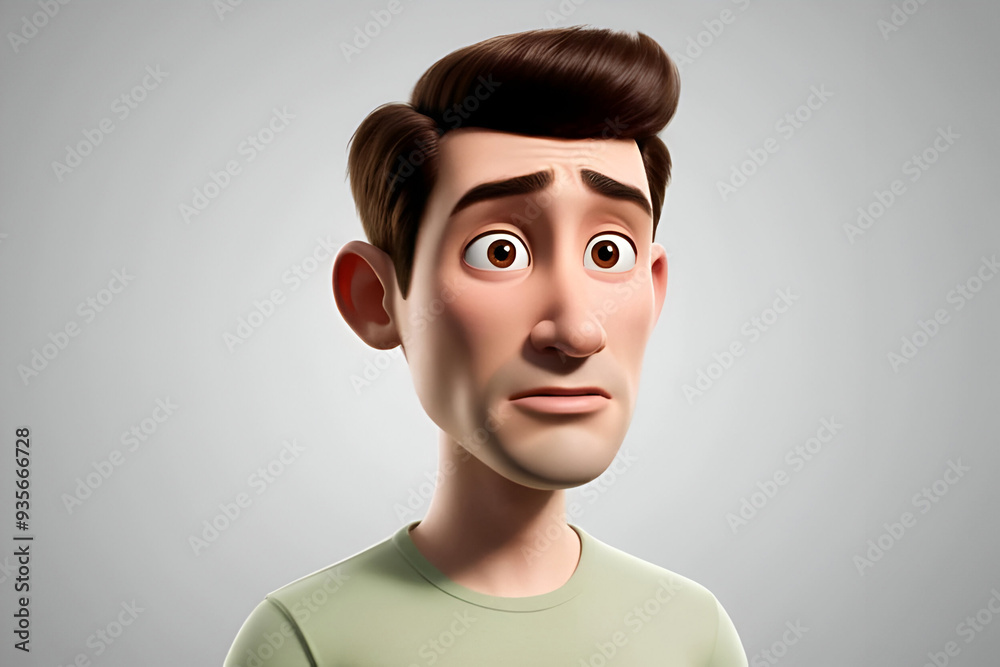 3d animated character of sad a men 3d animated character of sad a men