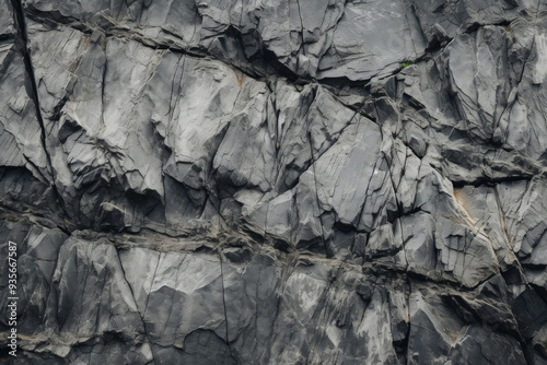 Processed collage of grey mountain cliff rock stone surface texture. Background for banner