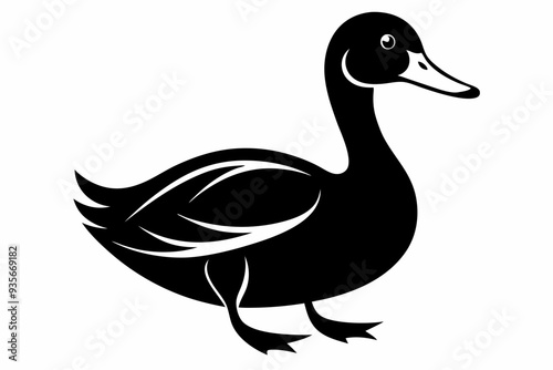 duck silhouette vector illustration