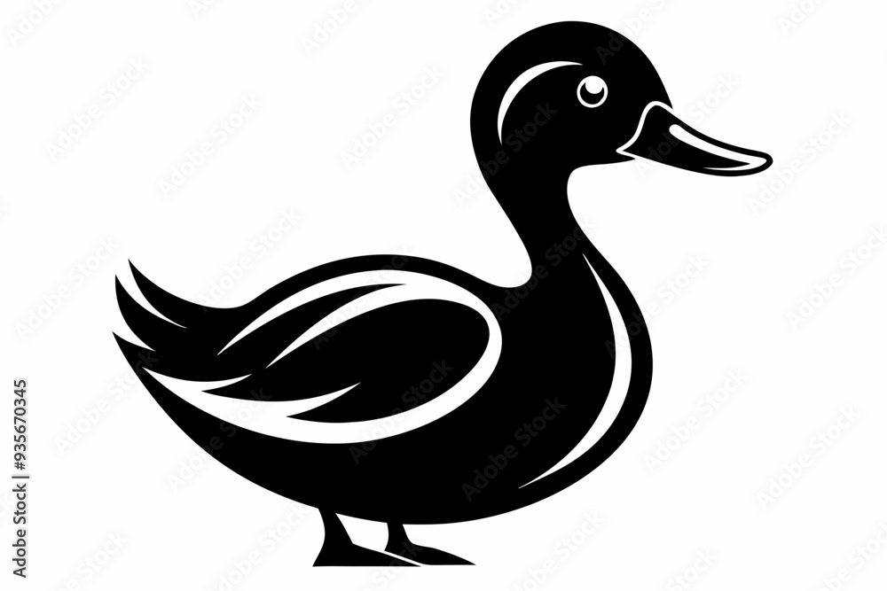 duck silhouette vector illustration duck silhouette vector illustration