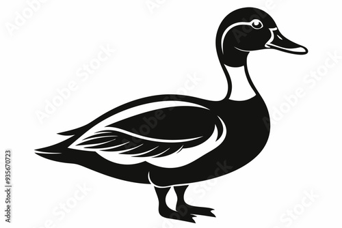 duck silhouette vector illustration