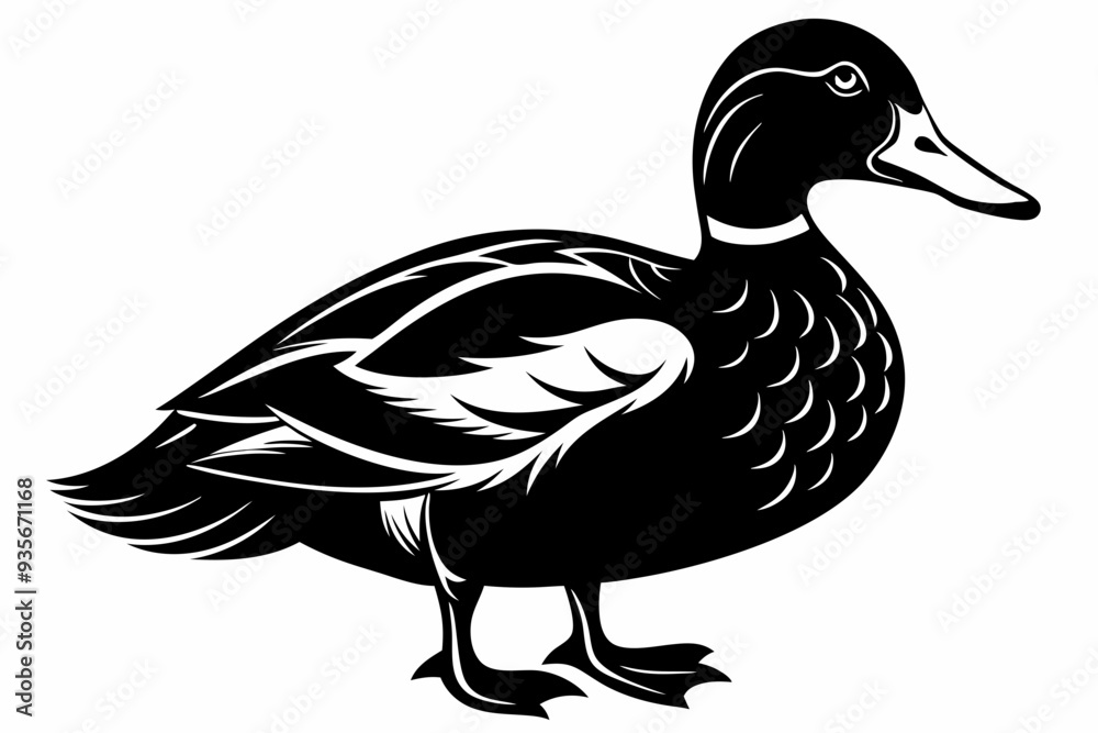 duck silhouette vector illustration duck silhouette vector illustration