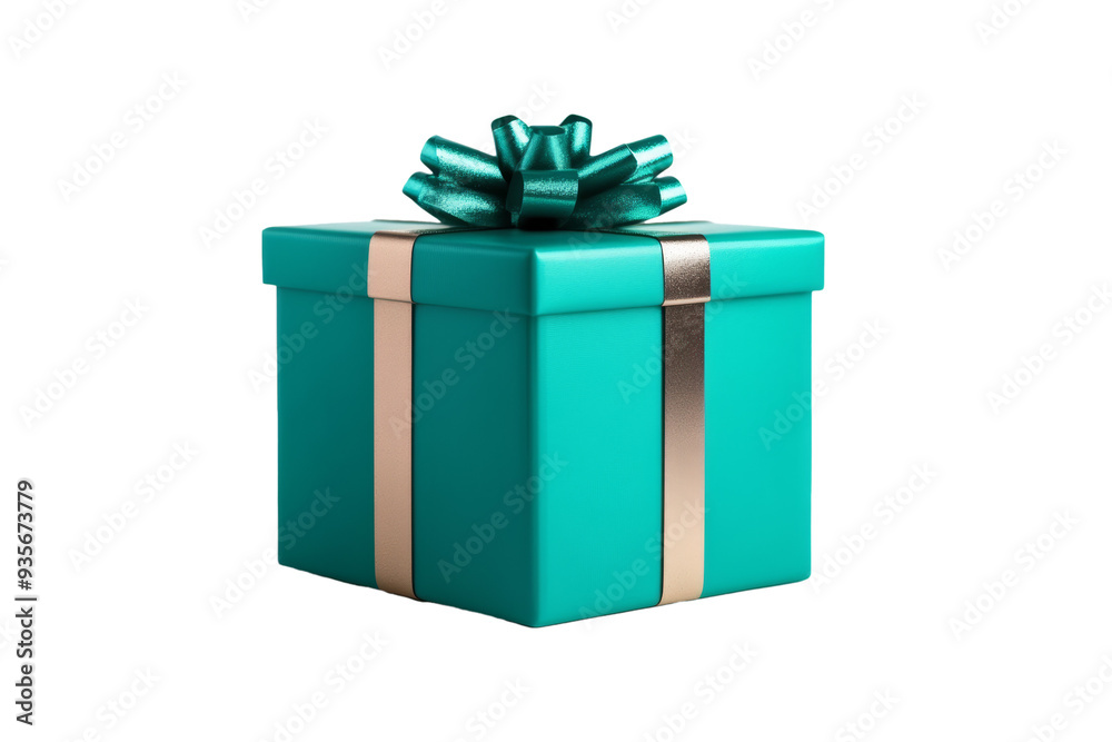 Sleek 3D glass gift box with Cyber Monday text etched on surface isolated on transparent background 