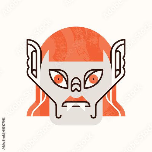 Vampire. Vector Halloween illustration.
