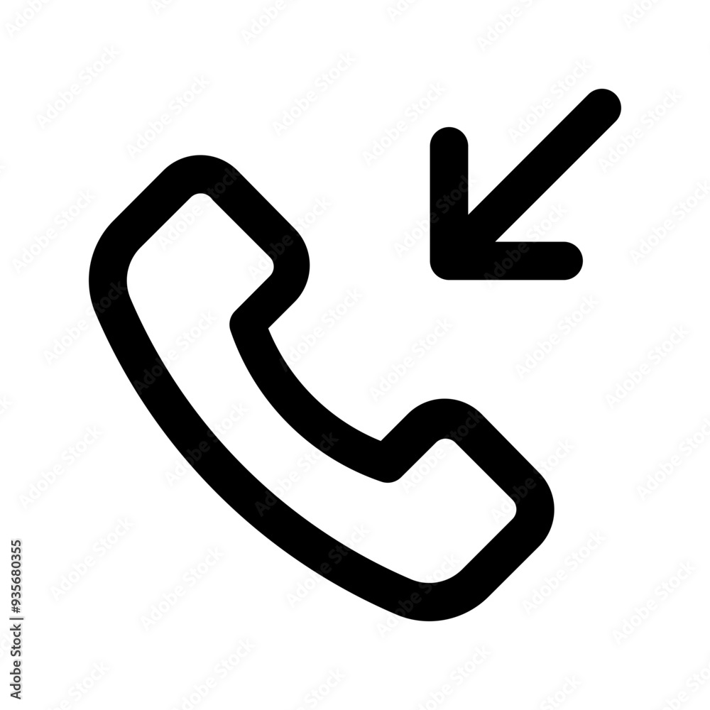 incoming call glyph icon incoming call glyph icon