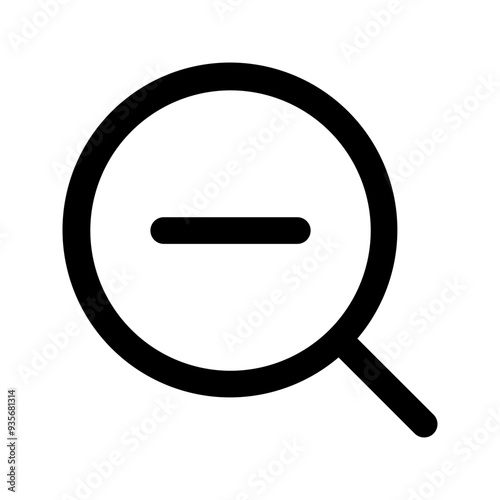 zoom out glyph icon