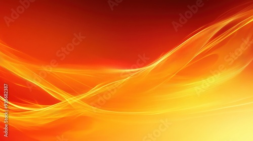 Wallpaper Mural Fiery Abstract Waves Torontodigital.ca