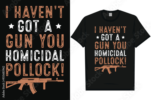 Guns typography tshirt design