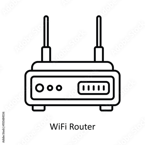 WiFi Router vector outline icon design illustration ,music equipment symbol on white background ,EPS 10 file 