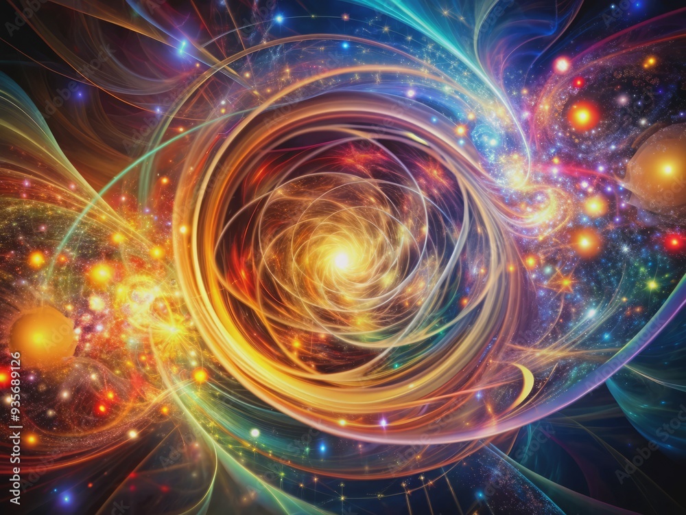 Vibrant swirling light patterns envelop a darkened space, evoking feelings of overwhelm, as if an invisible person's emotional struggle is palpable. Vibrant swirling light patterns envelop a darkened space, evoking feelings of overwhelm, as if an invisible person's emotional struggle is palpable.