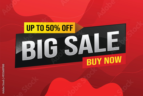 Big sale buy now poster banner graphic design icon logo sign symbol social media website coupon Banner design template for marketing. Special offer promotion retail

