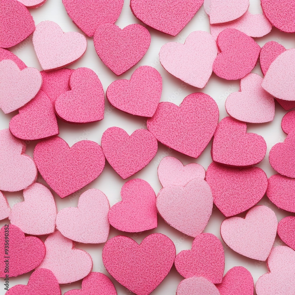 Fototapeta premium Pink Heart Pattern Background