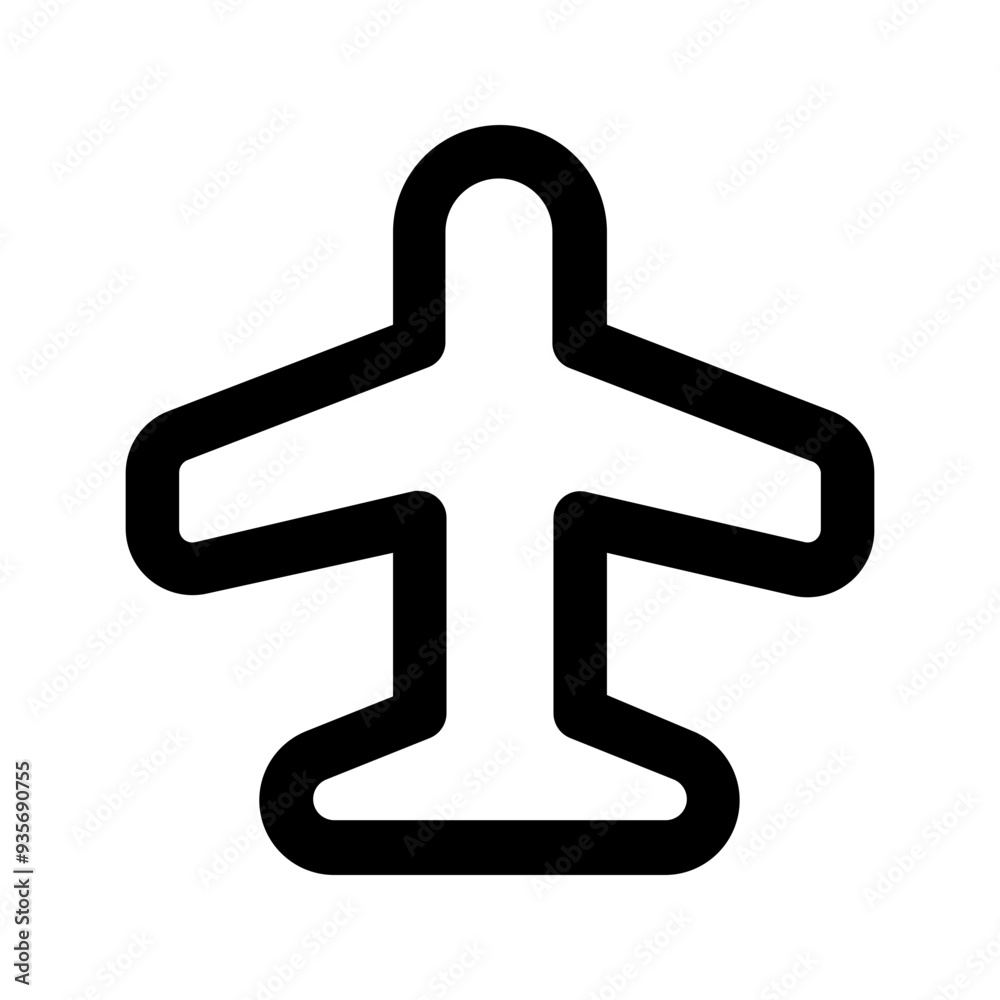 Obraz premium airplane mode glyph icon