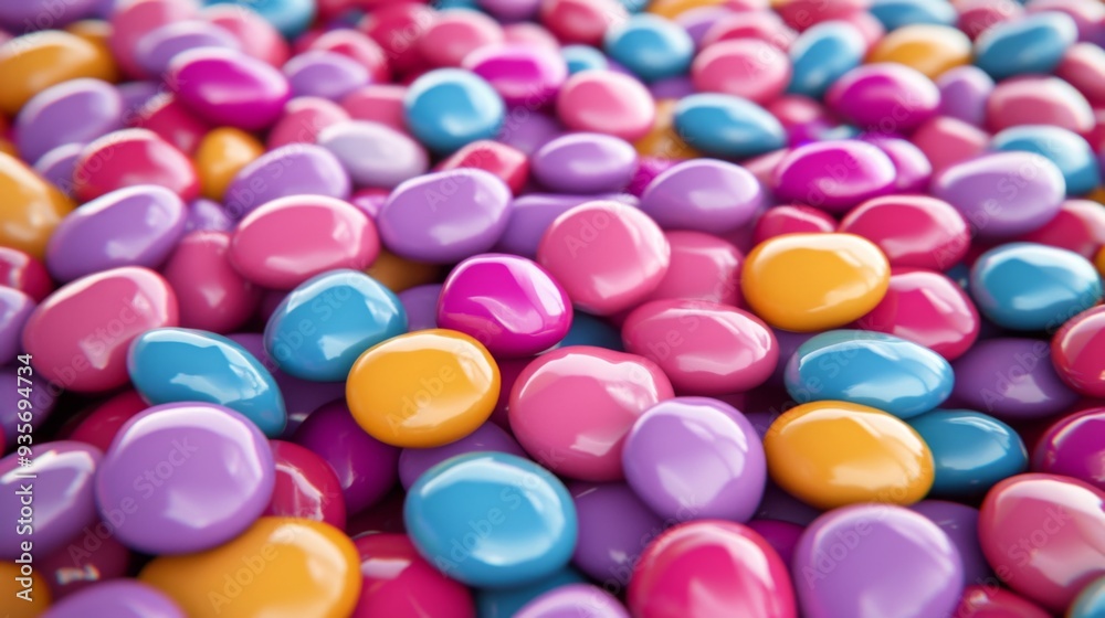 High-definition image of a pile of brightly colored candy drops, showcasing their smooth surfaces and vivid hues High-definition image of a pile of brightly colored candy drops, showcasing their smooth surfaces and vivid hues