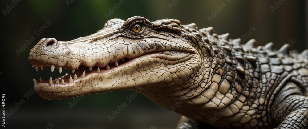 Close-up of a Crocodile's Head and Open Mouth Close-up of a Crocodile's Head and Open Mouth