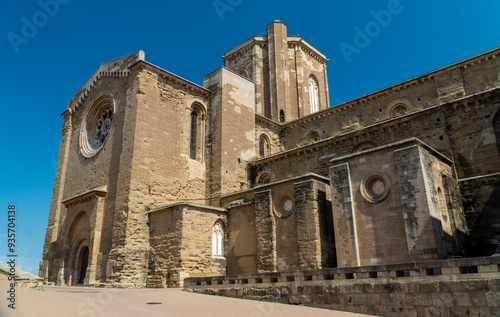 Medieval construction, La Seu Vella in Lleida, Cataluña (Spain).