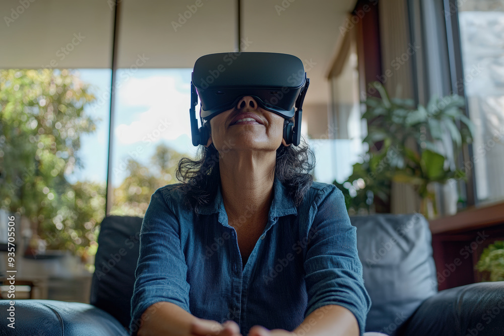 Virtual Reality Experience at Home in the Afternoon Virtual Reality Experience at Home in the Afternoon
