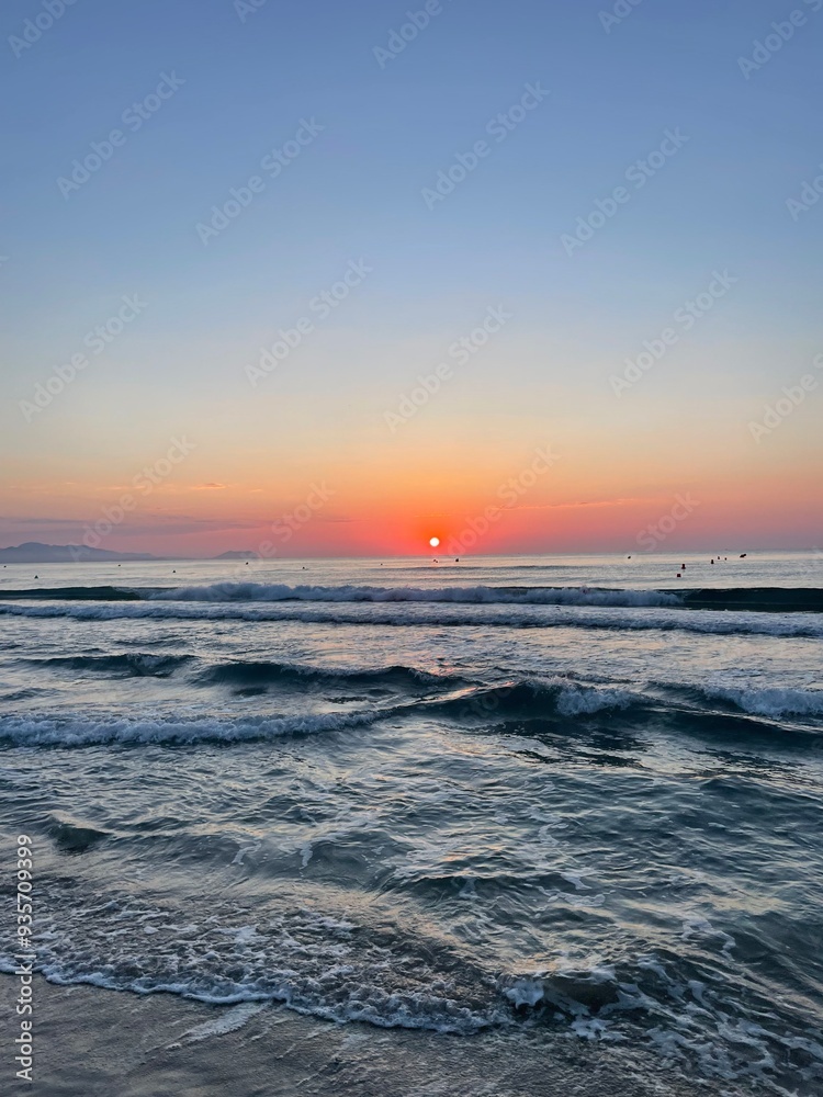 sunset over the sea sunset over the sea