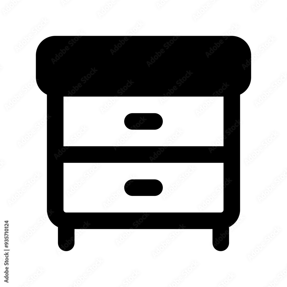 night stand glyph icon night stand glyph icon