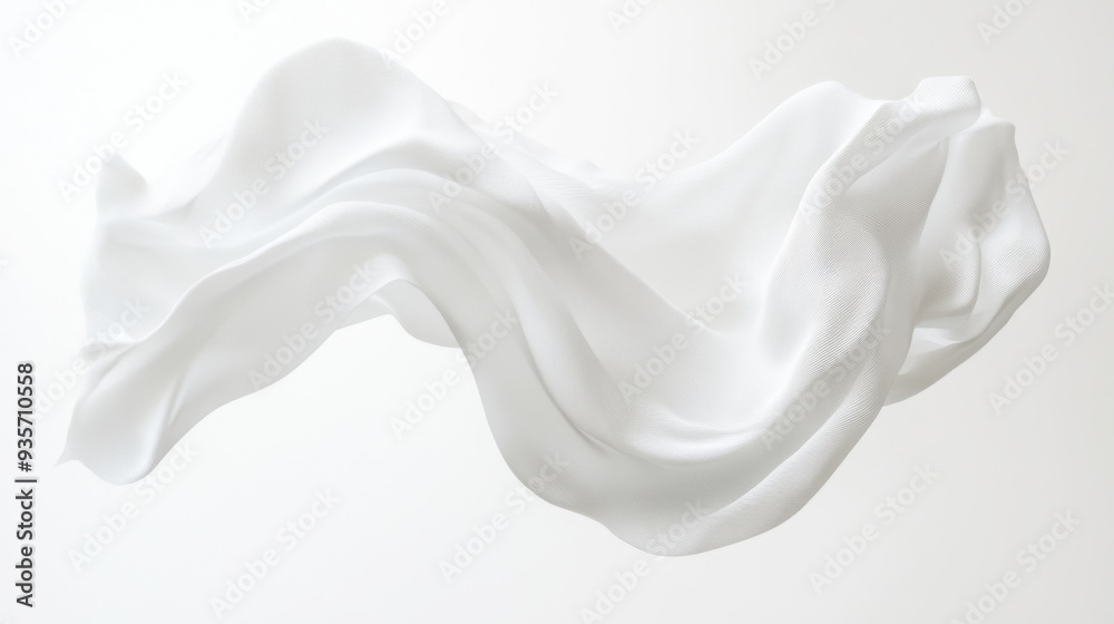 Fototapeta premium Soft white cloth are simple yet elegant for graphic design or wallpaper.