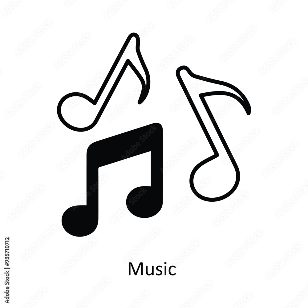 Music vector solid icon design illustration ,music equipment symbol on white background ,EPS 10 file Music vector solid icon design illustration ,music equipment symbol on white background ,EPS 10 file